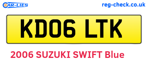KD06LTK are the vehicle registration plates.