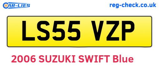 LS55VZP are the vehicle registration plates.