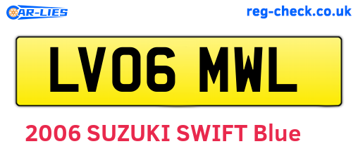 LV06MWL are the vehicle registration plates.
