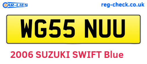 WG55NUU are the vehicle registration plates.