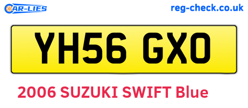 YH56GXO are the vehicle registration plates.