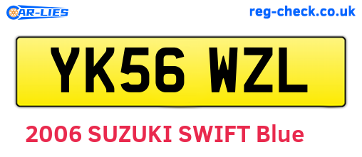 YK56WZL are the vehicle registration plates.