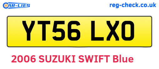 YT56LXO are the vehicle registration plates.