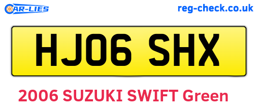 HJ06SHX are the vehicle registration plates.