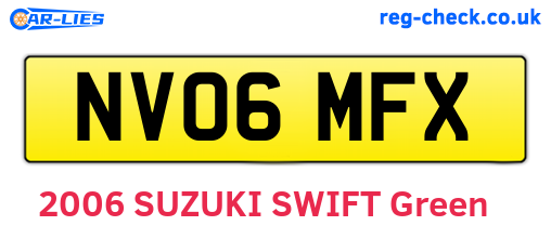 NV06MFX are the vehicle registration plates.
