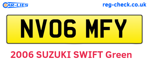 NV06MFY are the vehicle registration plates.