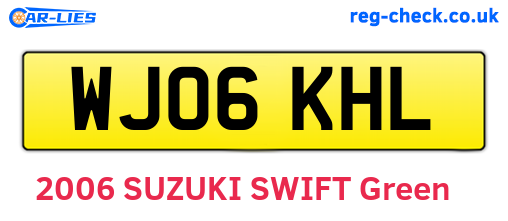 WJ06KHL are the vehicle registration plates.