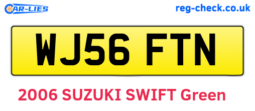 WJ56FTN are the vehicle registration plates.