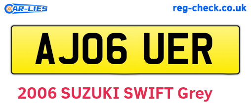 AJ06UER are the vehicle registration plates.