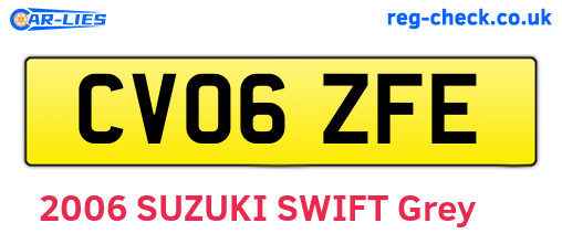 CV06ZFE are the vehicle registration plates.
