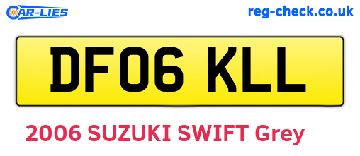 DF06KLL are the vehicle registration plates.
