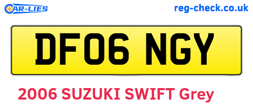 DF06NGY are the vehicle registration plates.