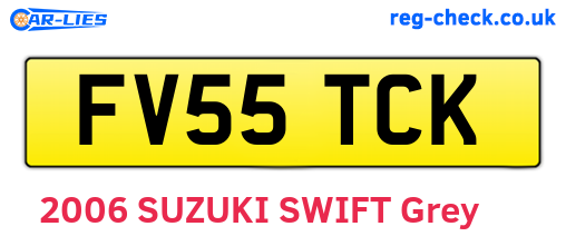 FV55TCK are the vehicle registration plates.