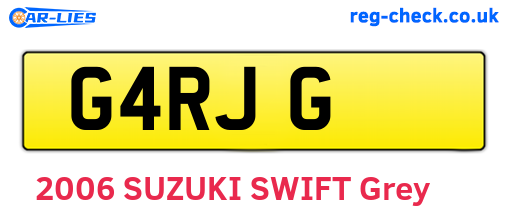 G4RJG are the vehicle registration plates.