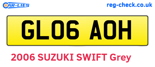 GL06AOH are the vehicle registration plates.