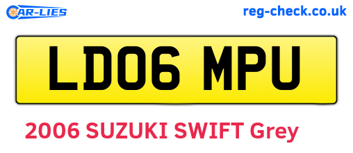 LD06MPU are the vehicle registration plates.