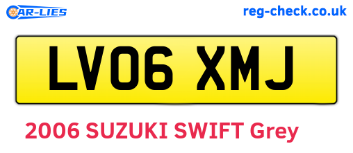 LV06XMJ are the vehicle registration plates.