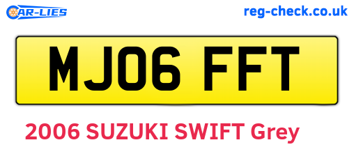MJ06FFT are the vehicle registration plates.
