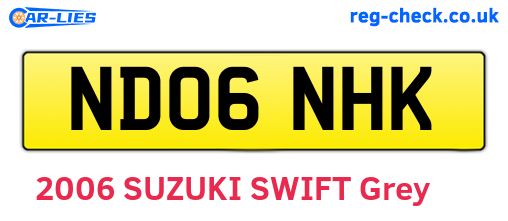 ND06NHK are the vehicle registration plates.