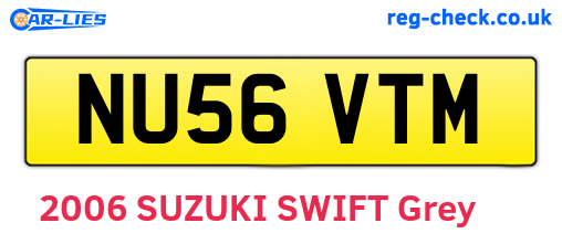 NU56VTM are the vehicle registration plates.
