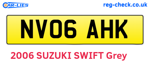 NV06AHK are the vehicle registration plates.