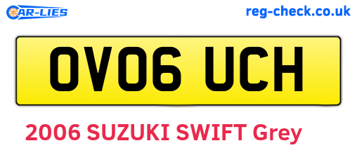 OV06UCH are the vehicle registration plates.