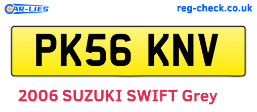 PK56KNV are the vehicle registration plates.