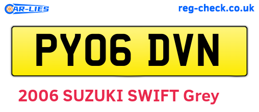 PY06DVN are the vehicle registration plates.