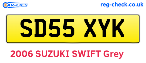 SD55XYK are the vehicle registration plates.