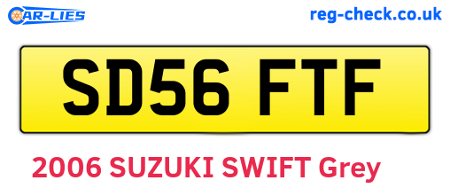 SD56FTF are the vehicle registration plates.