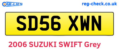 SD56XWN are the vehicle registration plates.