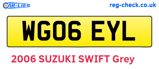 WG06EYL are the vehicle registration plates.