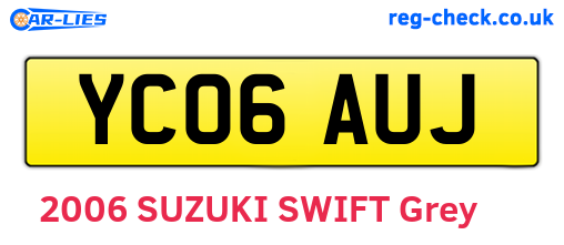 YC06AUJ are the vehicle registration plates.