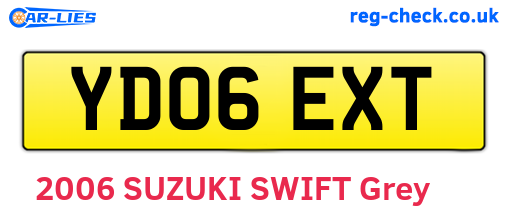 YD06EXT are the vehicle registration plates.