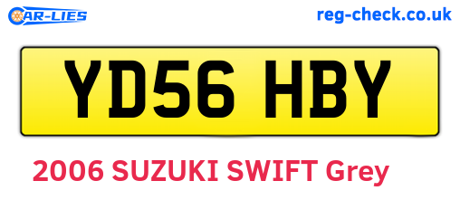 YD56HBY are the vehicle registration plates.