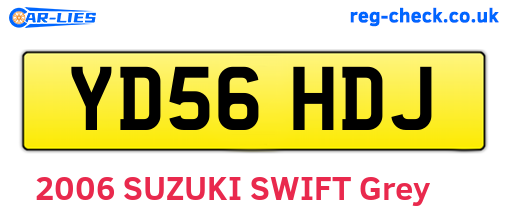 YD56HDJ are the vehicle registration plates.