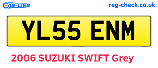 YL55ENM are the vehicle registration plates.