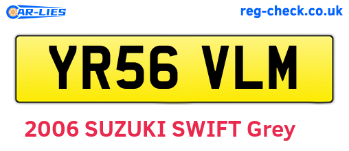 YR56VLM are the vehicle registration plates.