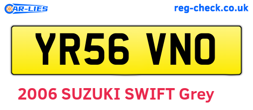 YR56VNO are the vehicle registration plates.