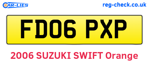FD06PXP are the vehicle registration plates.