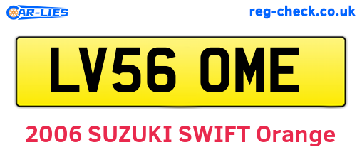 LV56OME are the vehicle registration plates.
