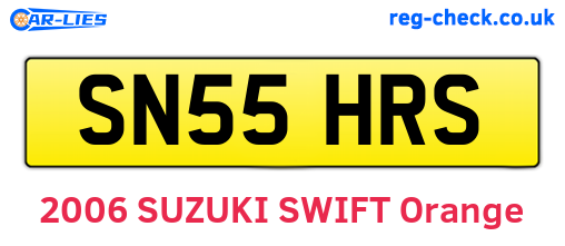 SN55HRS are the vehicle registration plates.