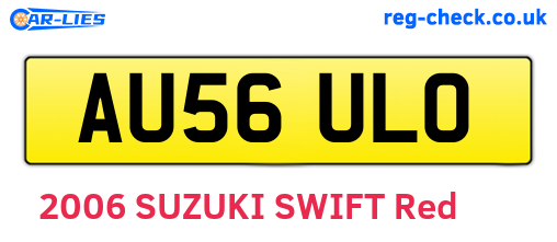 AU56ULO are the vehicle registration plates.