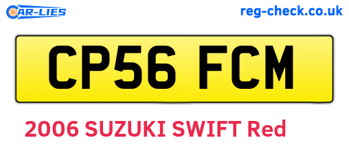 CP56FCM are the vehicle registration plates.