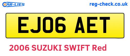 EJ06AET are the vehicle registration plates.