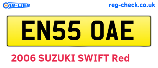 EN55OAE are the vehicle registration plates.