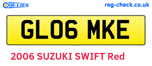 GL06MKE are the vehicle registration plates.