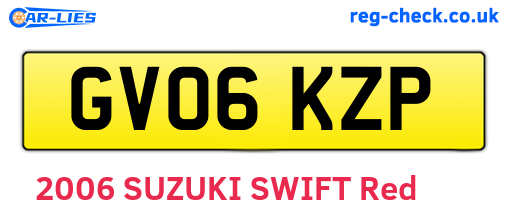 GV06KZP are the vehicle registration plates.