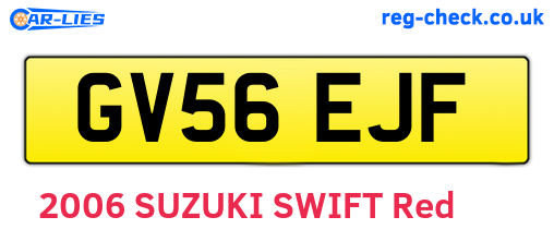 GV56EJF are the vehicle registration plates.