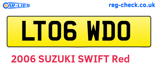 LT06WDO are the vehicle registration plates.